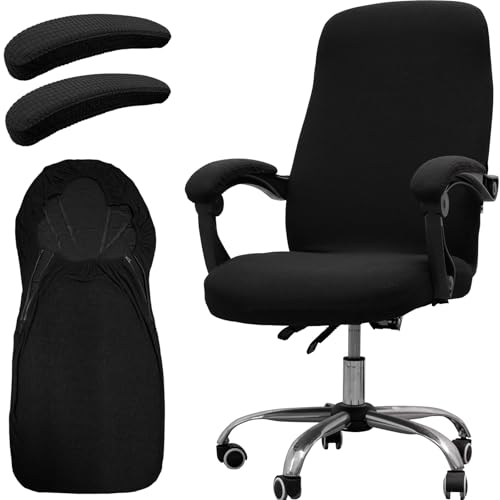 Melaluxe Office Chair Cover with Armrest Covers, Universal Stretch Desk Chair Cover, Computer Chair Slipcovers