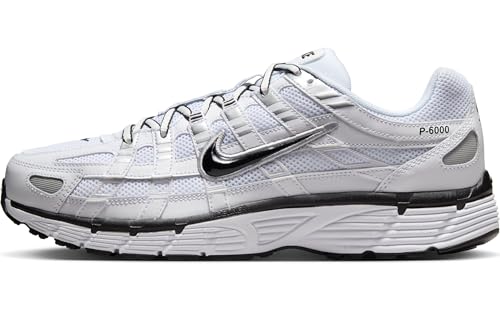 Nike P-6000 Men's Shoes (CD6404-107, White/Metallic Silver/Black/Black) Size 7