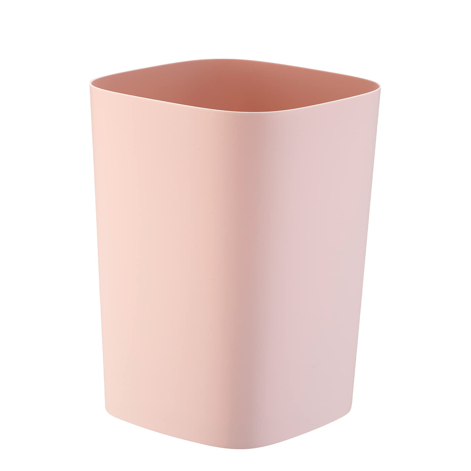 Bathroom Trash Can, Small Garbage Can for Bathroom, Kitchen, Office, Bedroom, Stylish Modern Indoor Plastic Waste Basket, 2.8 Gallon/10 Liter, Pink