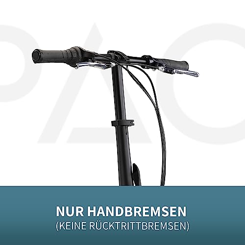 PACTO SIX - Hollandrad Hochwertiges Klappfahrrad 27cm Aluminiumrahmen Bike 20 Zoll Aluminiumräder...