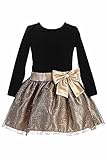 Pink Princess Toddler Christmas Dresses for Girls Black and Gold Holiday Outfit, Baby Girl Party Dress, Ropa Navideña para Bebe Niña Size 5