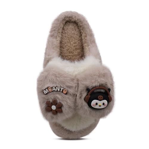 Image of VRITRAZ Women's Comfort Slip On Closed Toe Warm Winter House Clog Indoor Slipper with Cute Print and Degins