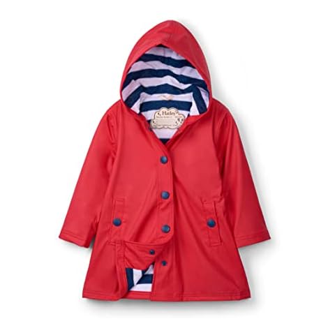 Hatley Chaqueta Splash Impermeable Niñas Rojo Azul Marino 6 años Cover