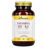 Vitamina D3 K2 avissure, 50mcg Vitamina D3 2000 UI Colecalciferolo + 200mcg K2 Menachinone, 1 Compressa al Giorno, Formula ad Alto Assorbimento, Qualità 100% Italiana, 120 Compresse per 4 Mesi