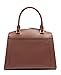 Calvin Klein Lock Daytona Leather Medium Statement Satchel, Walnut