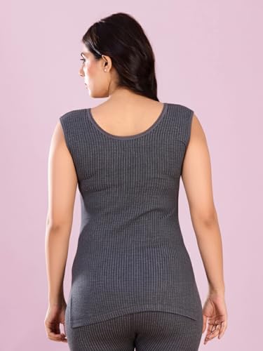 Image of Lux Inferno Women's Thermal Slip Vest | Sleeveless Round Neck Warm Innerwear Top
