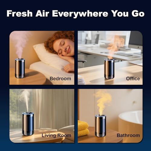 Image of Smart Car Air Freshener, Car Diffuser 50ml Capacity Essential Oils, Auto Turn On /Off, 5 Adjustable Modes, Long-Lasting Scent for 2 Months (Hilton Garden)