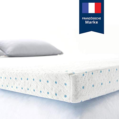 Mello Gel-Schaum Matratzentopper 180x200, Memory Foam Topper 5cm Premium Qualität RG50 | Kaltschaumtopper entspannende Wirkung, Optimale Belüftung, Waschbarer Bezug aus Bambus | weicher Komfort H2/H3 Cover