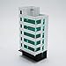 Outland Models Railway Colored Modern City Business Building Tall Office N Scale