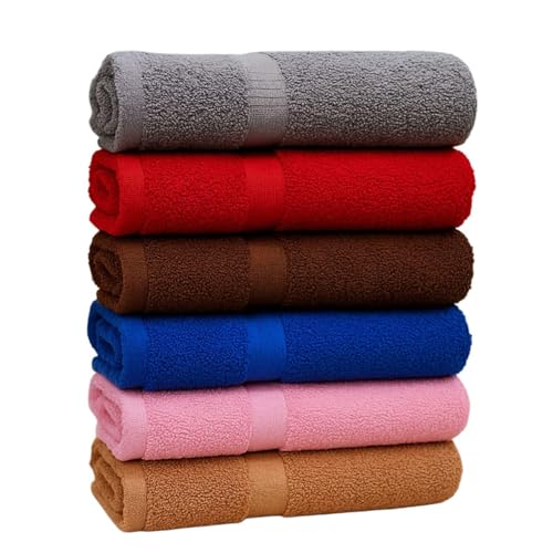 Cotton Bolls Textiles 100% Cotton Hand Towels Set of 6 – Ultra Soft (600 GSM), Highly Absorbent & Quick-Dry for Gym, Kitchen, Pool, Travel & Home (40x60 cm, Vibrant Multicolor)