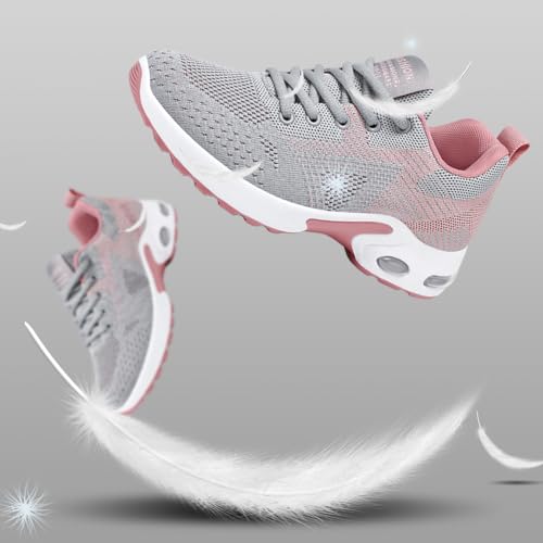 Image of Padgene Womens Sneakers Air Cushion Running Shoes Lightweight Tennis Walking Shoes Mesh Breathable Gym Work Fashion Sneakers Athletic Comfortable Casual