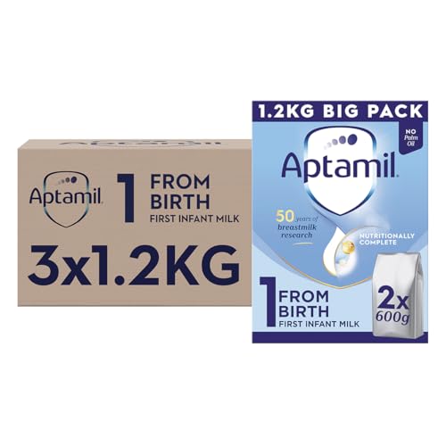 Aptamil 1 First Baby Milk Powder, From Birth, 1.2K (Pack of 3)