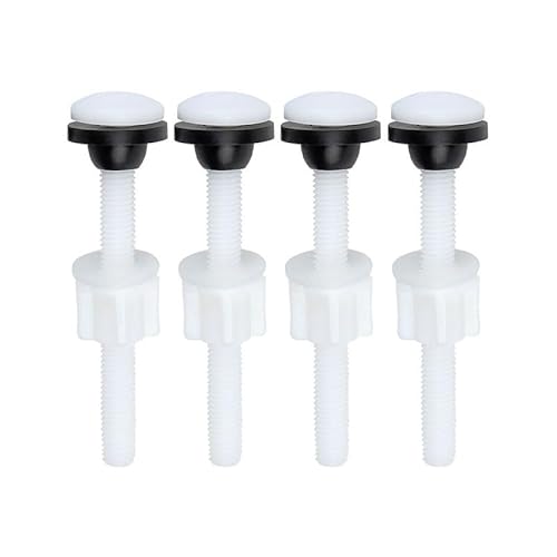 4 Pcs Toilet Cistern Seal Bolt Kit, Plastic Fixing Screw Rustproof, WC Tank、Bathroom Fastener Repair Kits