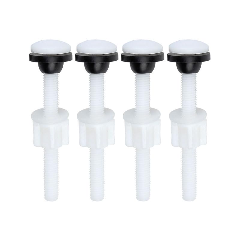 4 Pcs Toilet Cistern Seal Bolt Kit, Plastic Fixing Screw Rustproof, WC TankγBathroom Fastener Repair Kits