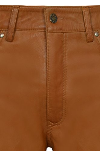 Mens Real Leather Trouser 100% Lambskin Leather Classic Fashion Jeans Motorcycle Pants 5014