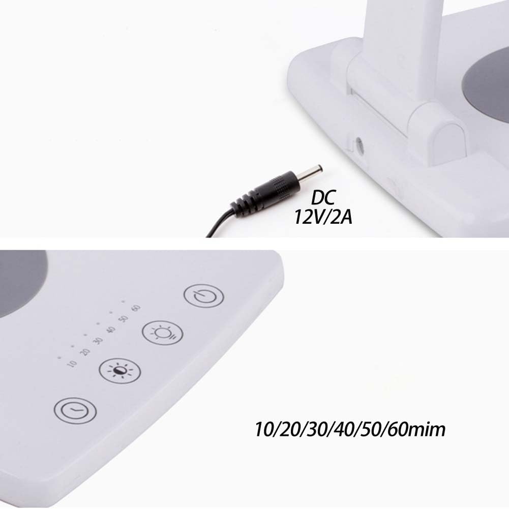 Lampe de Jour 10000 Lux Lux Lampe de Thérapie par la Lumière avec Chargeur sans Fil Eclairage Solaire Rotatif avec 6 Minuteries et Variateur Interrupteur Tactile Eclairage Thérapeutique UV Libre