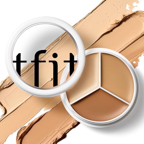 Image of TFIT Multi-Use Pot Concealer - Triple Palette | High-Pigmented, Full Coverage & Crease-Proof | Korean Concealer for Dark Circles, Redness & Blemishes, 01 NEUTRAL, 15g