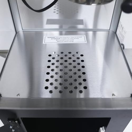 Image of Popcorn Machine with Cart - 8oz Popper with Stainless-steel Kettle, Heated Warming Deck, and Old Maids Drawer,Black