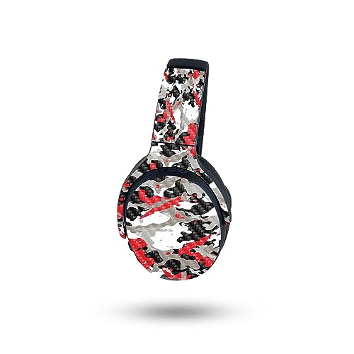Image of MightySkins Carbon Fiber Skin Compatible with Skullcandy Crusher ANC 2 - Red Camo | Protective, Durable Textured Carbon Fiber Finish | Easy to Apply, Remove, and Change Styles