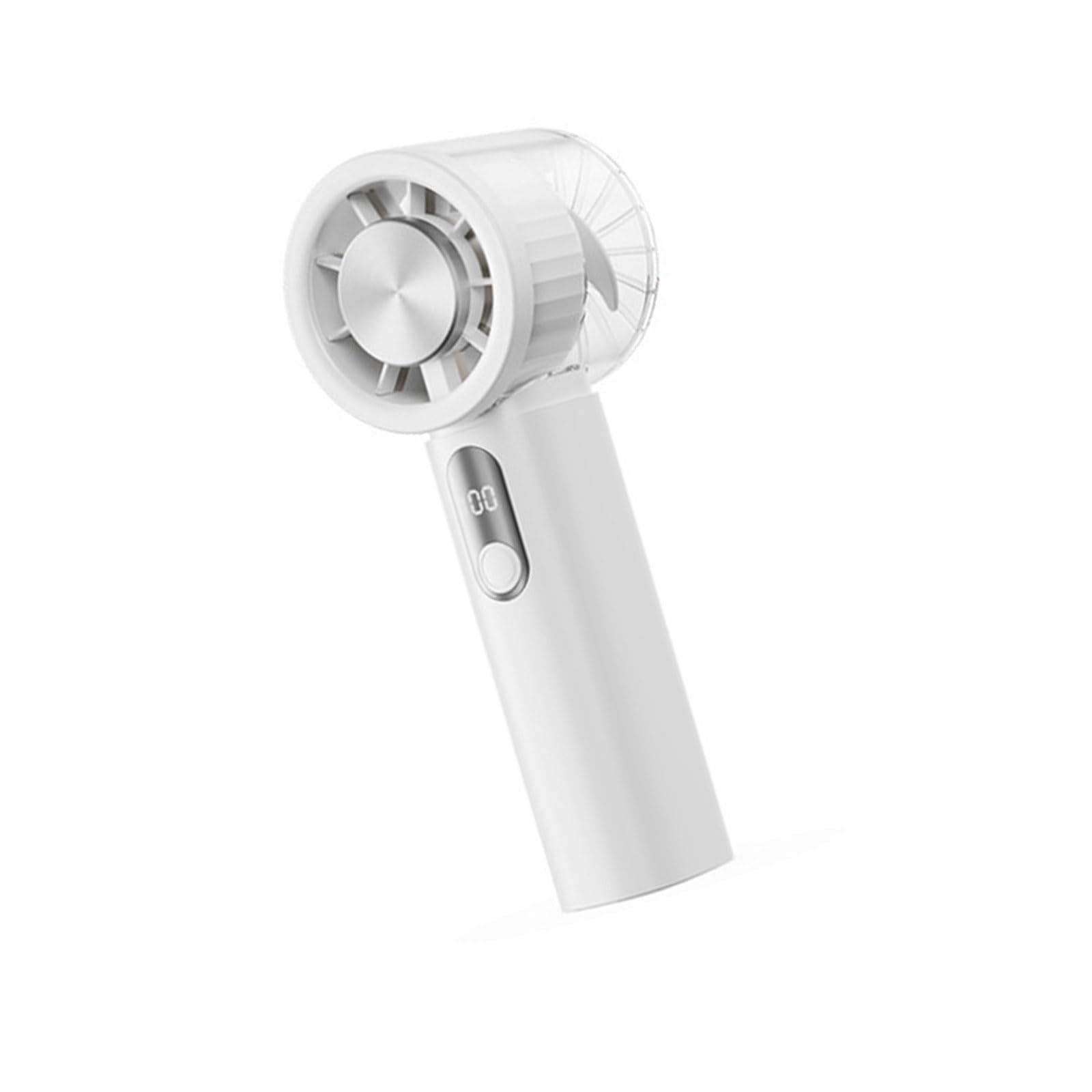 Uqezagpa White Usb Handheld Fan With 100 Adjustable Speeds And 3000Mah Battery Texture Suitable For Hot Weather Use Quiet Individual Desk Fan