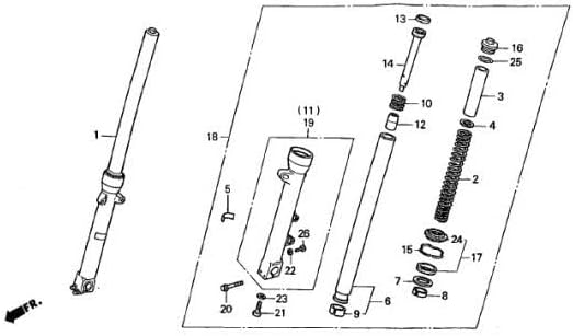 RC43 純正 フロントフォークOHセット 16点 ガイドブッシュ MAGNA マグナ 750 VF750 フォークシール RC42