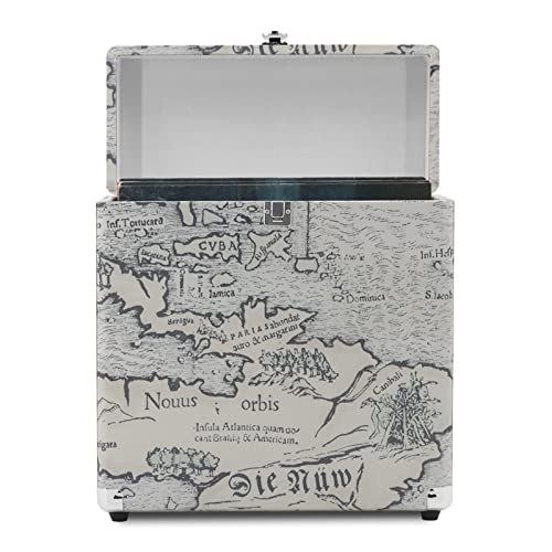 Étui de Rangement pour disques vinyles, étui de Transport Portable pour Plus de 30 Albums vinyles (Carte) - Les Beatles, Paul McCartney, John Lennon, RIngo Starr, George Harrison Étui de Rangement pour disques vinyles, étui de Transport Portable pour Plus de 30 Albums vinyles (Carte)