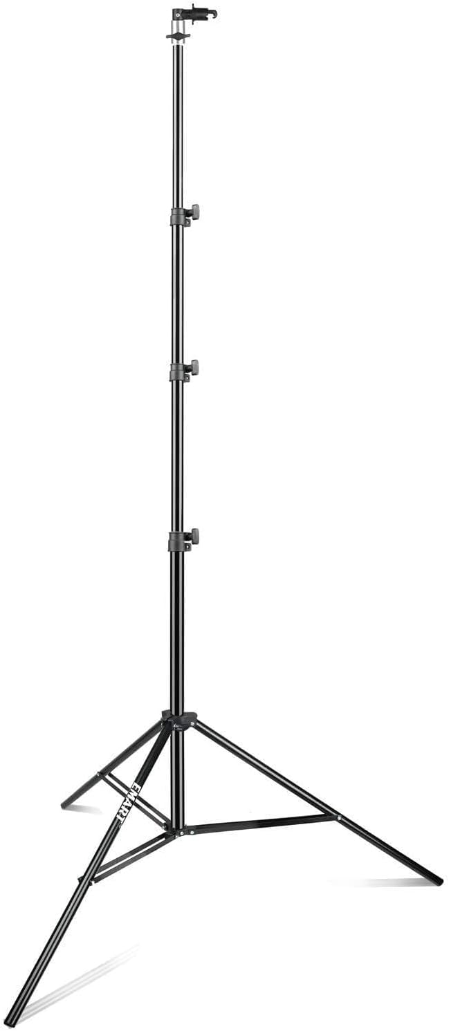 8.5FT Light Stand with Photography Reflector Holder Disc Clip | Tripod Stand with Durable Plastic Clamp for Backdrop, Green Screen, Reflector Photography, Studio Portrait, Video Recording