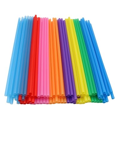 Pitillos Jumbo Smoothie, Plástico, 100 unidades coloridas miniatura 1