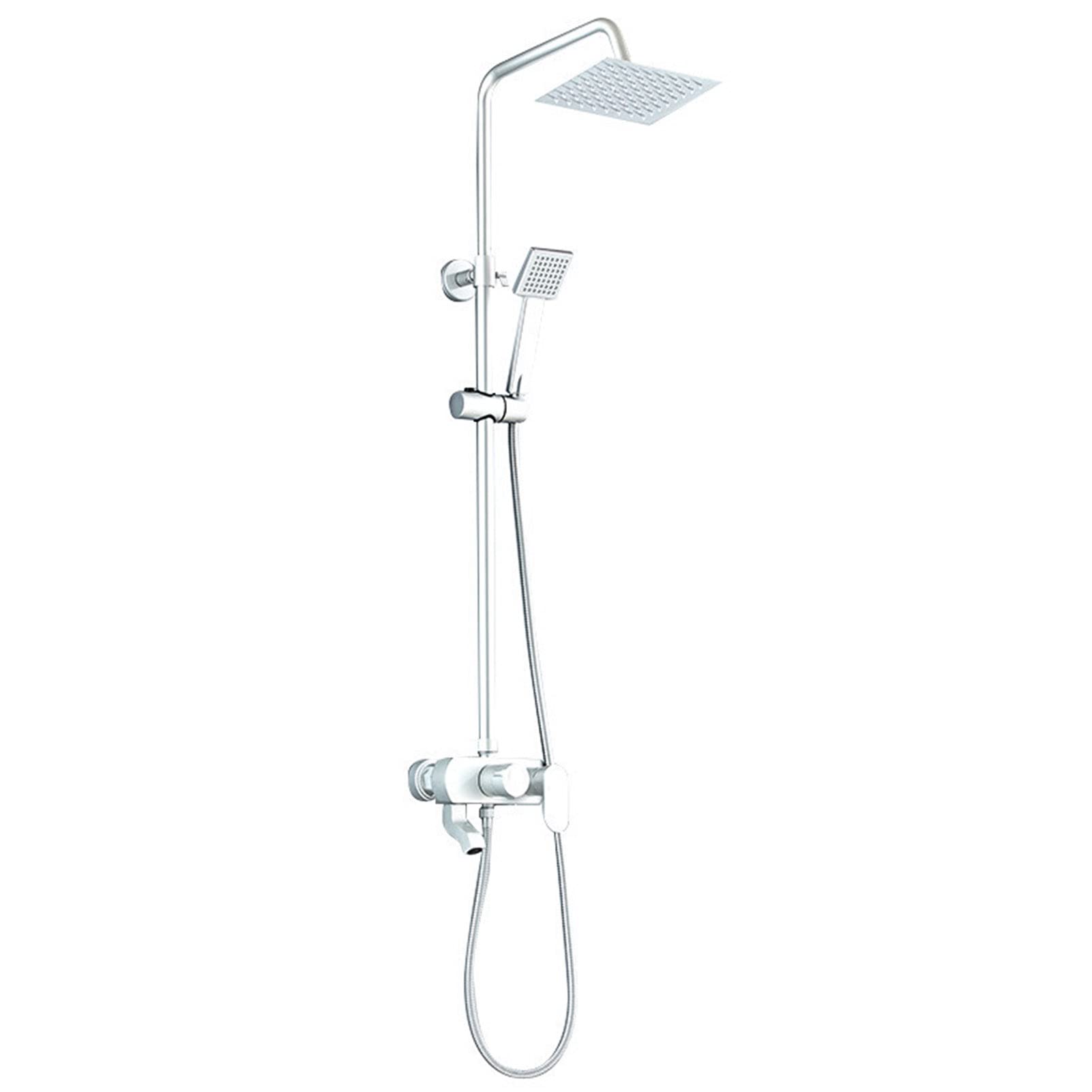 AYCDL High Pressure 8"" Rain/Rainfall Shower Head Combo with 5FT Stainless Steel Hose, Height/Angle Adjustable Anti-leak Shower Head with Holder