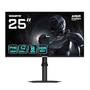 GIGABYTE G25F2 Monitor Gaming 24,5″ FHD – 1920 x 1080, 200Hz, 1ms, 300 CD/m², DisplayHDR 10, HDMI 2.0, DisplayPort 1.4