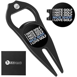 ZZHAO Golf Divot Tool and Golf Ball Marker, Divot Repair Tool，Golf Accessories for Men, Funny Gifts for Men, Tools for Men