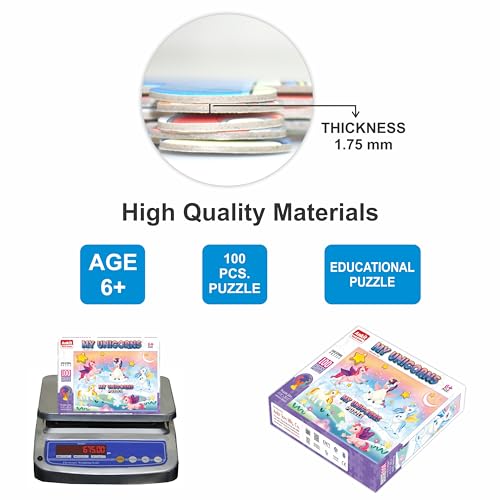 Image of Ankit Toys & Games 100-Piece Jigsaw Puzzle for Kids, Educational, Develops Motor Skills & Cognitive Learning (My Unicorns)