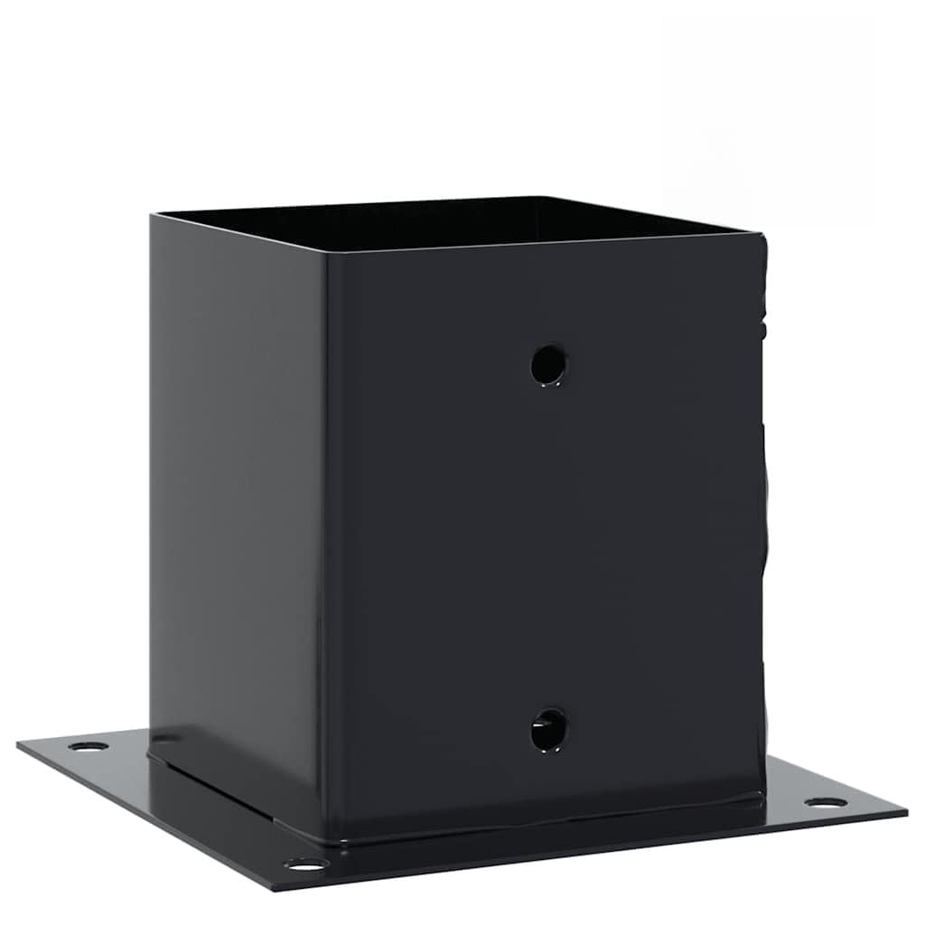 vidaXL Post Bases Square 12 pcs Anthracite 101x101 mm Powder-Coated Steel — image 1