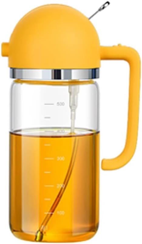 Dual-purpose Oil Spray Pouring Bottle Cooking Baking Oil Vinegar Mist Sprayer for Bbq Kitchen Glass Oil Dispenser(D)