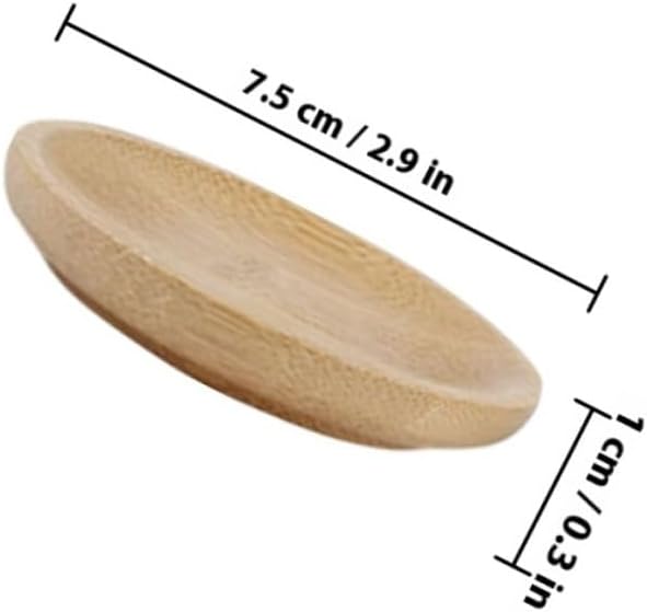 4pcs Small Dipping Dishes Soy Sauce Bowls round Dip Plates Natural Snack Sauce Dishes Japanese Style Side Serving Plates