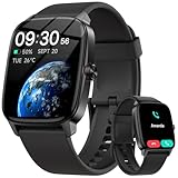 Smart Watches for Men Women with Bluetooth Calling, Heart Rate Sleep Monitor, 1.85 Inch Screen, DIY Dial, 100+ Sports Modes, AI Built-in Fitness Tracker, IP68 Waterproof, Smartwatch for Android iPhone