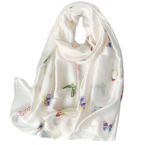 FAIRYGATE Schals & Tücher für Damen Seidenschal Seiden Halstuch Leichte Tuch für Frauen Seide Schal Wraps Größe Seidentuch 180 cm x 90 cm Festliche Stola 43032