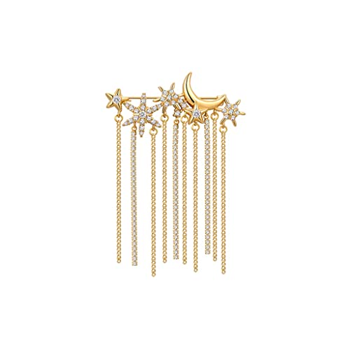 Broche étoilée Cypress à frange pour sublimer votre manteau en soirée