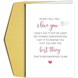 Sweet Birthday Card for Men Women, Romantic Anniversary Card for Boyfriend Girlfriend Wife Husband, Poem Valentines Day Cards, You Are The Best Thing That Ever Happened To Me