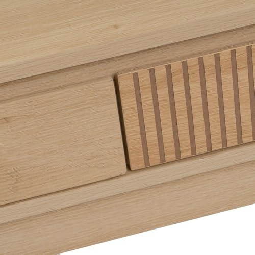 Console avec 2 tiroirs en PB bois naturel meuble de rangement compact