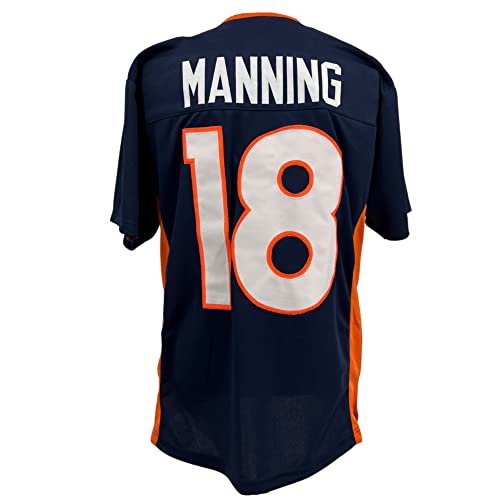 Peyton Manning Jersey Blue Denver | Unisex Adult Sizes Unsigned Custom Sewn Stitched