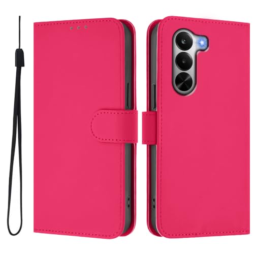 �X�}�z�P�[�X �Ή��@�� for Realme P4X 5G,�Ή��@�� for OnePlus Nord CE6 Lite �X�}�z�P�[�X�y�J�[�h�z���_�[�E�E�H���b�g�E�}�O�l�b�g�o�b�N���E�t���b�v�E�X�^���h�@�\�t���zRoseRed