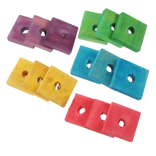 Abaodam 50pièces Jouet pour Perroquet Copeaux De Bois Jouet à Mâcher pour Oiseau pour Perroquet Pendentifs Soi-même pour Petit Oiseau