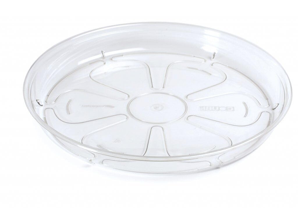 B2C Round Clear Transparent Plastic Plant Pot Saucers Water Trays 14-46cm (46cm)