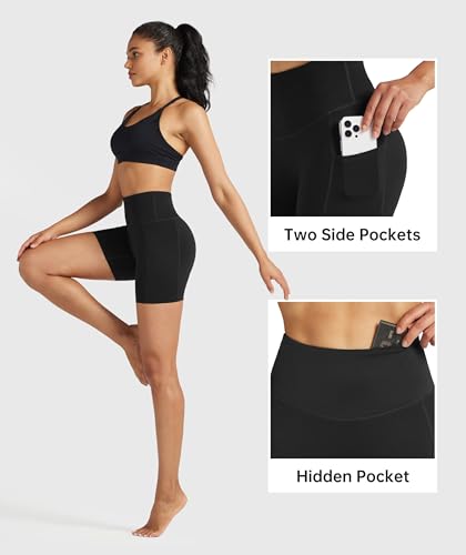 Willit Women's Biker Shorts High Waisted Workout Yoga Running Volleyball Spandex Shorts 5''4