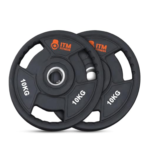 InTheMarket - Disques de poids olympiques en uréthane – Design durable et silencieux pour la musculation, l'haltérophilie et la gym à domicile – Plusieurs poids disponibles (2,5 kg à 25 kg)