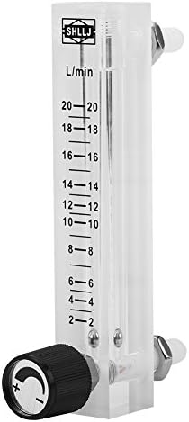 Flowmeter 2-20LPM Acrylic Air Gas Flowmeter with Control Valve for Measuring Controlling Gas