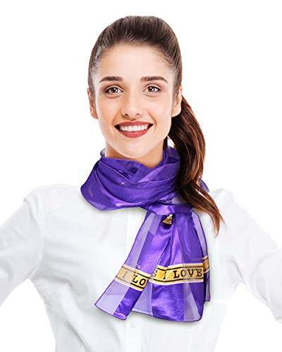 CBC Crown Women's Lightweight Easter Bible Prayer Hands Silk Feeling Satin Striped 13"x60" Fashion Scarf3