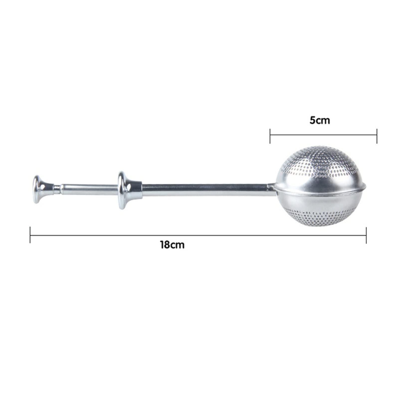Colino da tè in acciaio inox, 1 pezzo, infusore per tè sfuso, con blocco cucchiaino, infusore a sfera, set da tè
