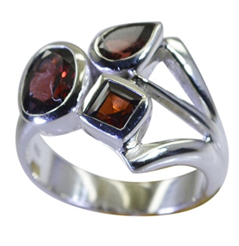 Bijoux grenat anneaux pour les femmes en argent sterling 925